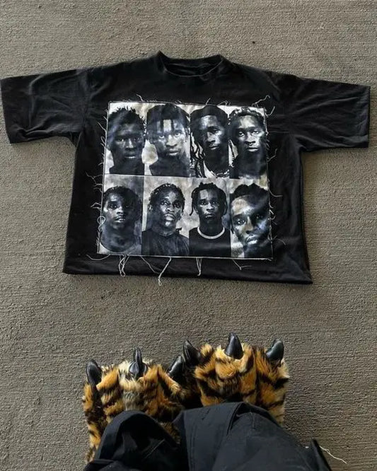 Y2K Graphic T Shirts Oversized Print Hip Hop Goth Men and Women Short Sleeved Tops Harajuku Punk Loose Casual T Shirt Streetwear