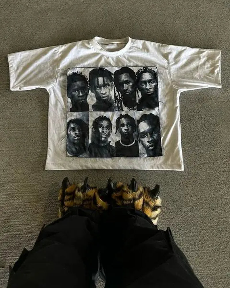 Y2K Graphic T Shirts Oversized Print Hip Hop Goth Men and Women Short Sleeved Tops Harajuku Punk Loose Casual T Shirt Streetwear