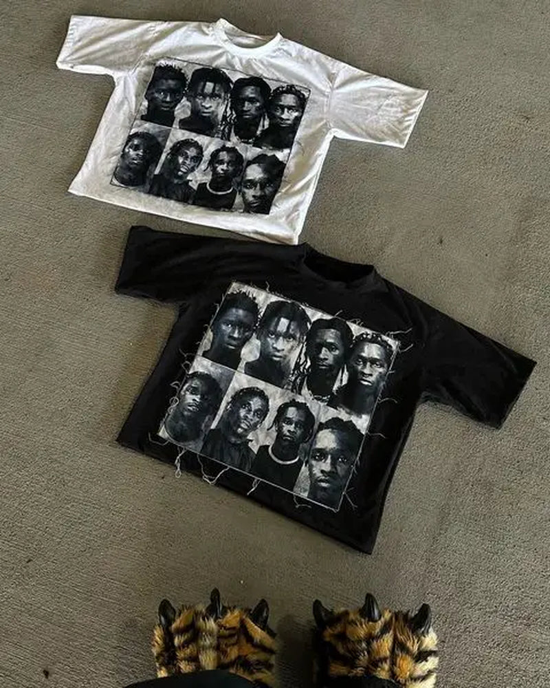 Y2K Graphic T Shirts Oversized Print Hip Hop Goth Men and Women Short Sleeved Tops Harajuku Punk Loose Casual T Shirt Streetwear